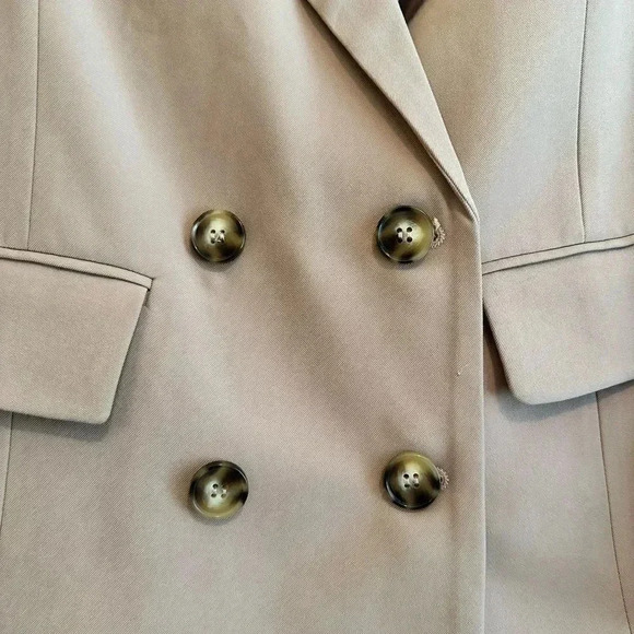 7 for all mankind, blush/nude double breasted blazer - Picture 4 of 7